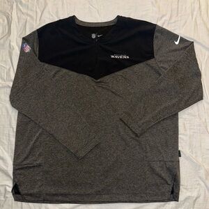 Men's Nike Baltimore Ravens Sideline Lockup Performance Quarter-Zip Top 3XL
